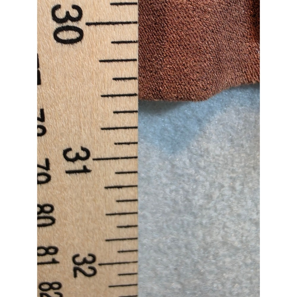 Van Heusen Soft Suede Shirt Mens XL Rust Brown Faux Suede Button Down Distressed - Picture 10 of 12